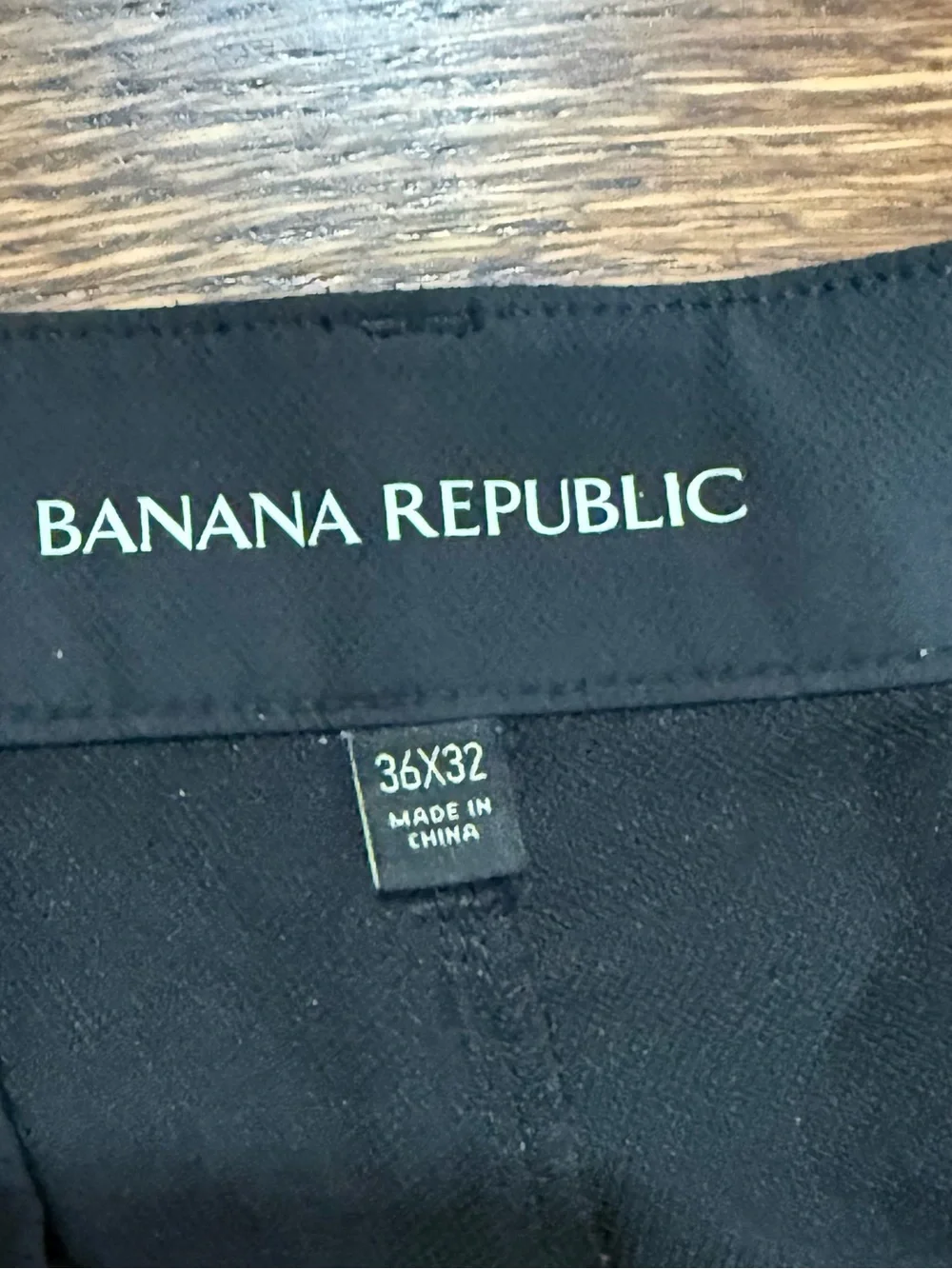 Banana Republic Mens Pants 36x32 Black Performance Stretch Zipper Pockets